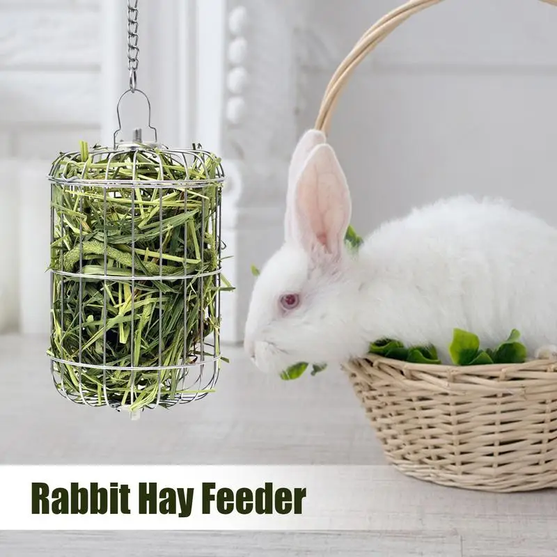

Hay Holder Stainless Steel Pet Hay Rack Grass Feeding Dispenser Holder Rack Bowl For Small Pet Animal Chinchilla Hamster Cage
