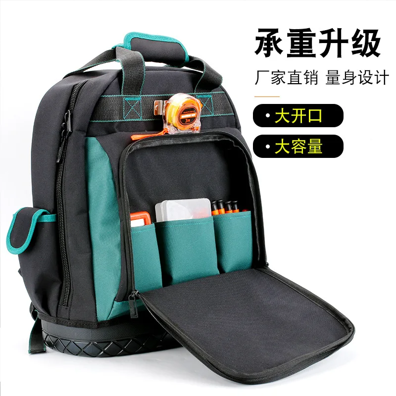 Double Shoulder Toolkit Multifunctional Elevator Repair Canvas Wear-resistant Large Installation Special for Electricians