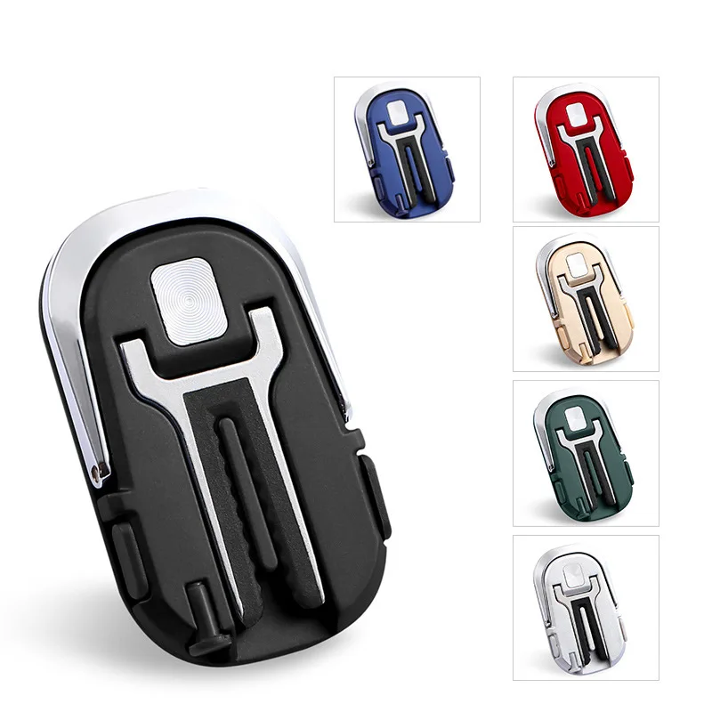 Universal Multifunction Car Mount Finger Ring Phone Holder With Card Tray Pin Opener Ejector Dust Plug for Mobile Phone