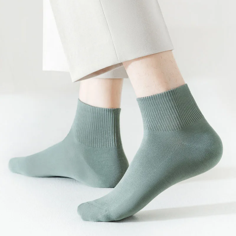 Ultra Zachte Katoenen Laag Uitgesneden Sokken Comfortabel Ademend Hoge Kwaliteit Zweet Absorberende Enkelsok Effen Kleur Casual Man Sox