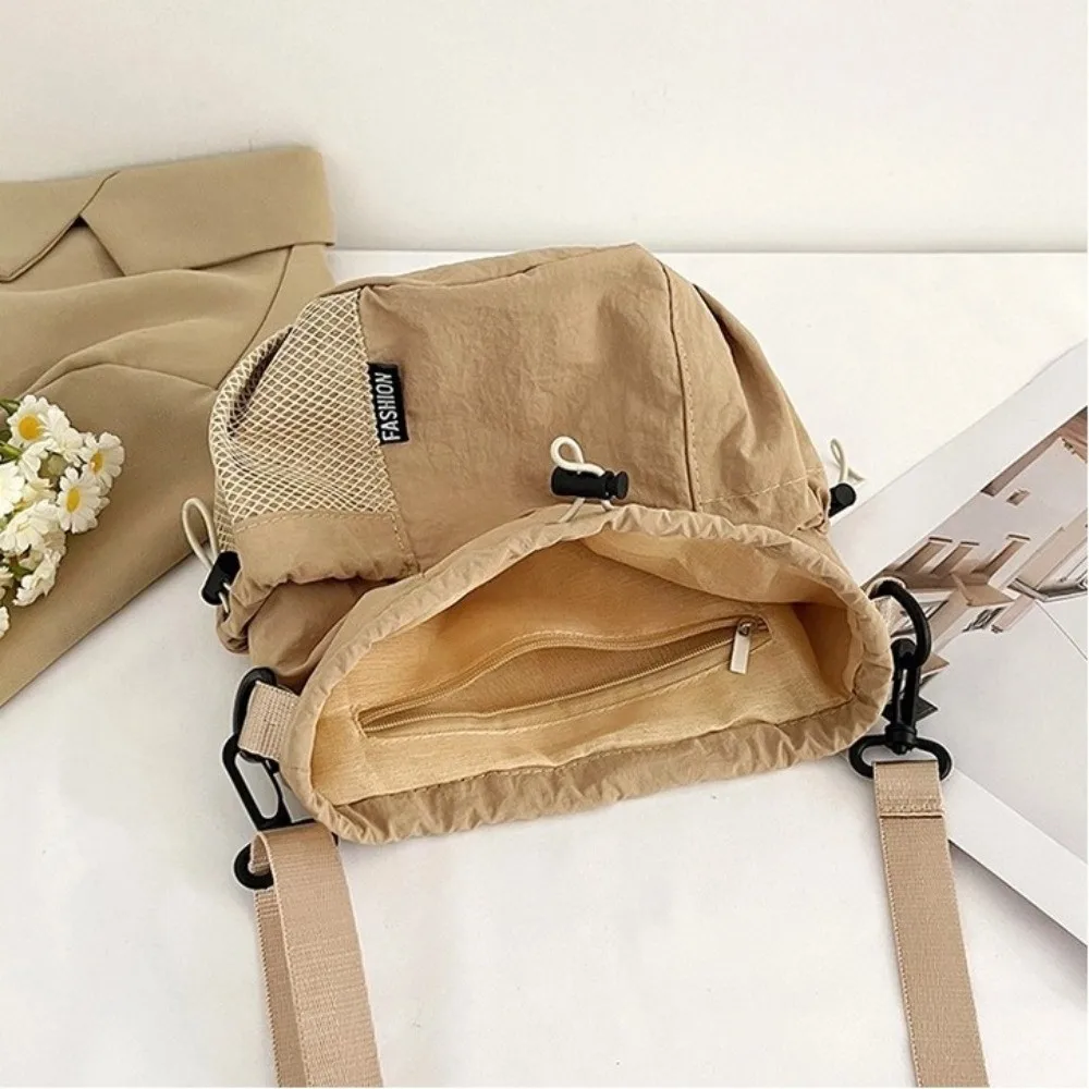 Fashion Single Shoulder Shoulder Bag Nylon Lightweight Crossbody Bag Solid Color Small Bag Outdoor