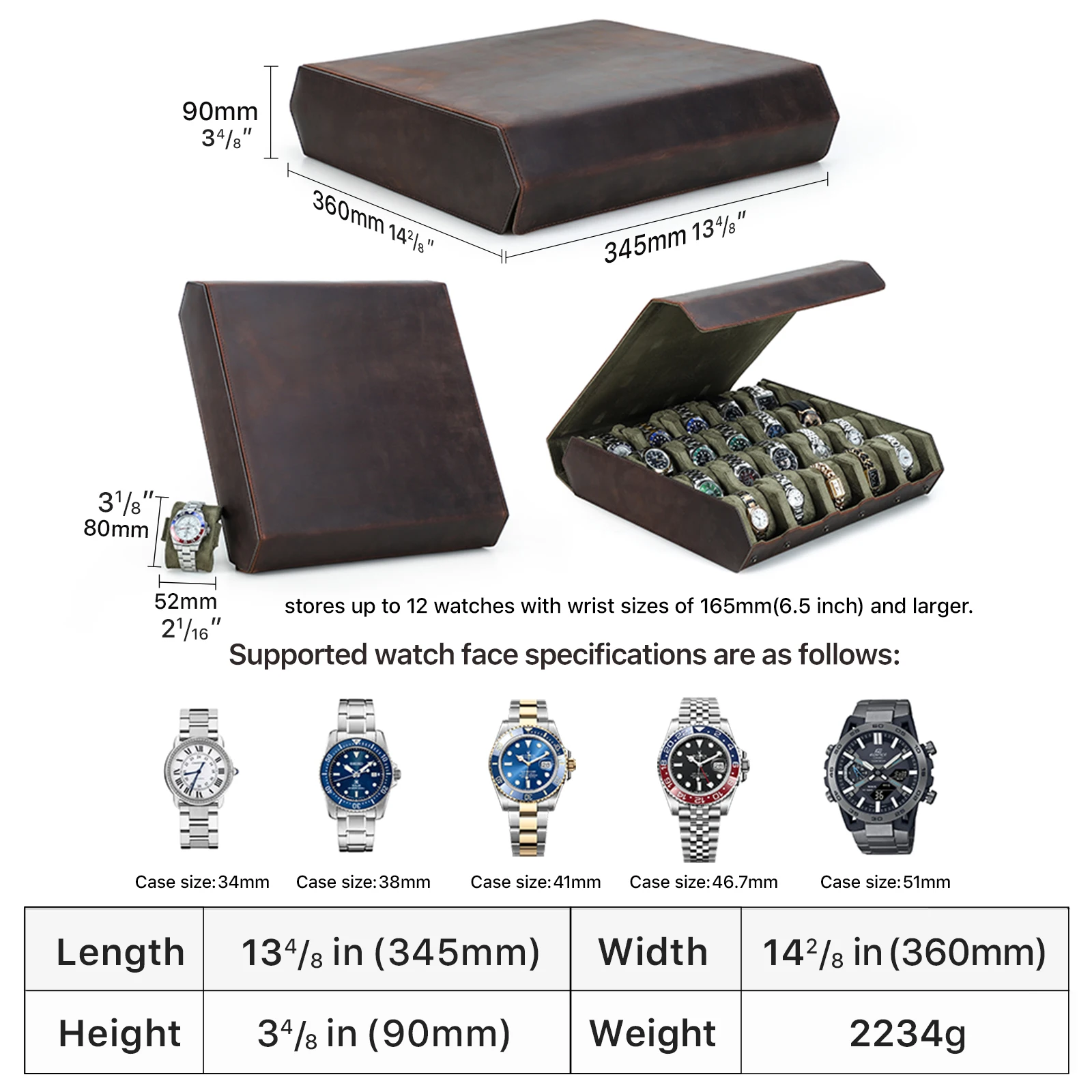 กล่องนาฬิกา 20 ช่อง กล่องหนัง - Watch Display Box บทวิจารณ์และราคา