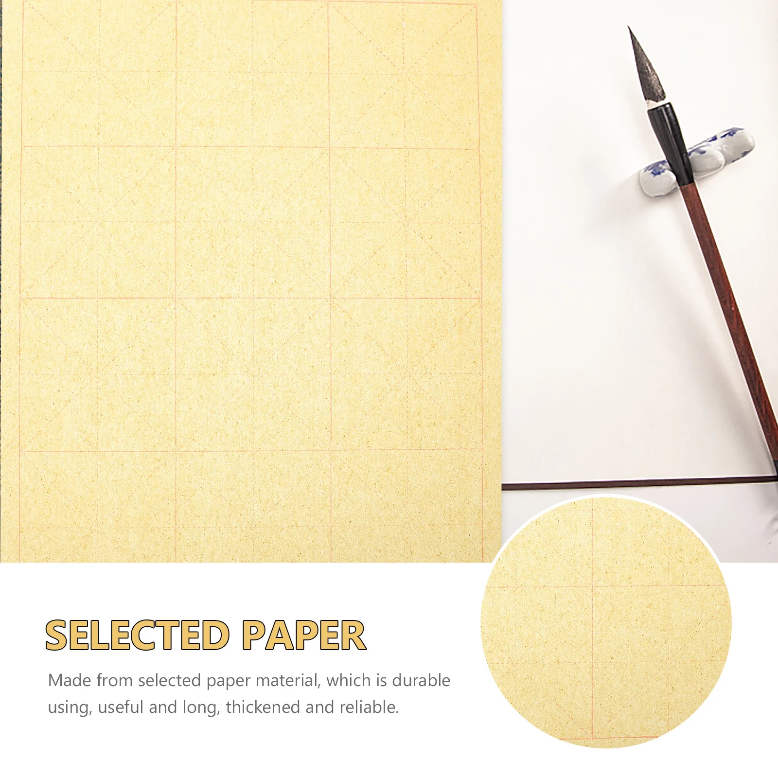 2 pezzi di carta Xuan cinese addensata per esercitazioni di calligrafia per la scrittura a mano, forniture per la scrittura di classe d'arte, carta per schizzi