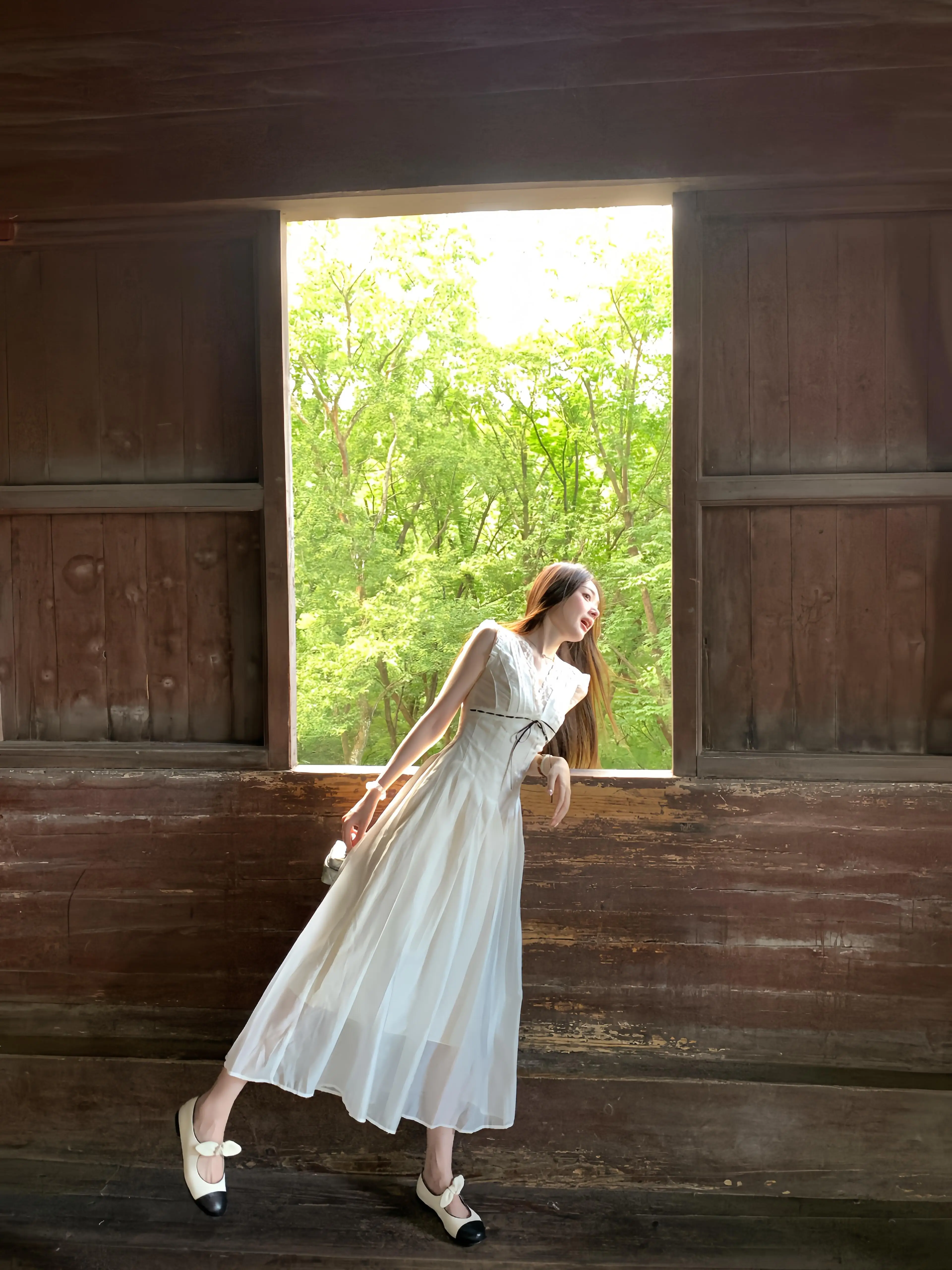 Vestidos femininos vestido kawaii verão cupro colorblock mock neck flowy babados smocking resort beachwear respirável macio natal