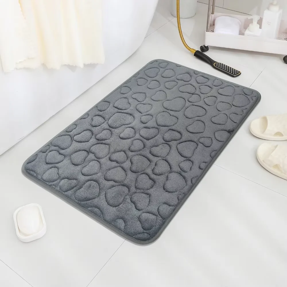 1 قطعة الحصير ماصة للحمام منقوشة بالحجر، الحصير باب الحمام، الحصير الأرضية، والحصير المضادة للانزلاق للحمامات #1