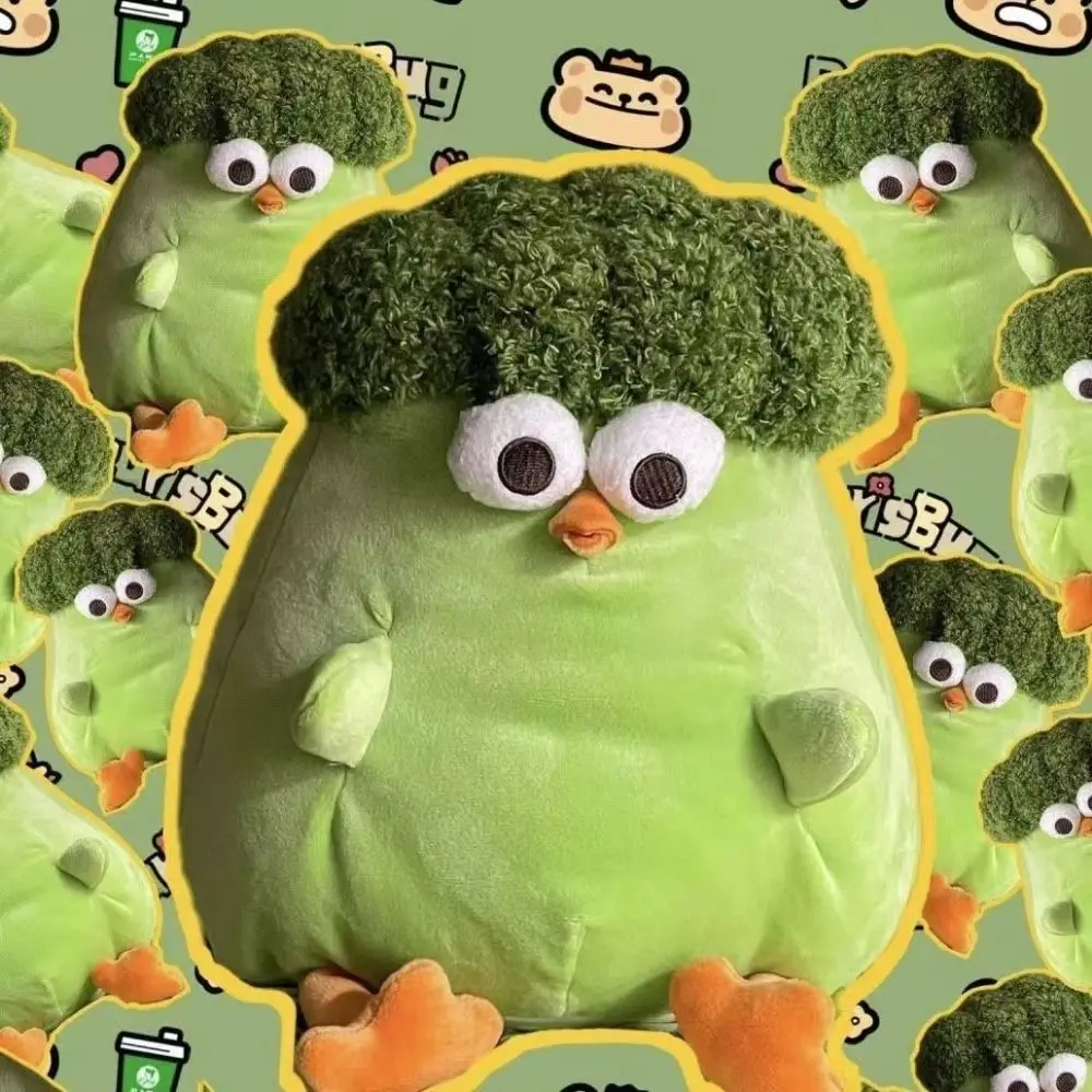 

Cute Creative Broccoli Chick Plush Children Gits Soft Plush Vegetable-Themed Stuffed Animal Cartoon Chicken Doll Christmas Gift