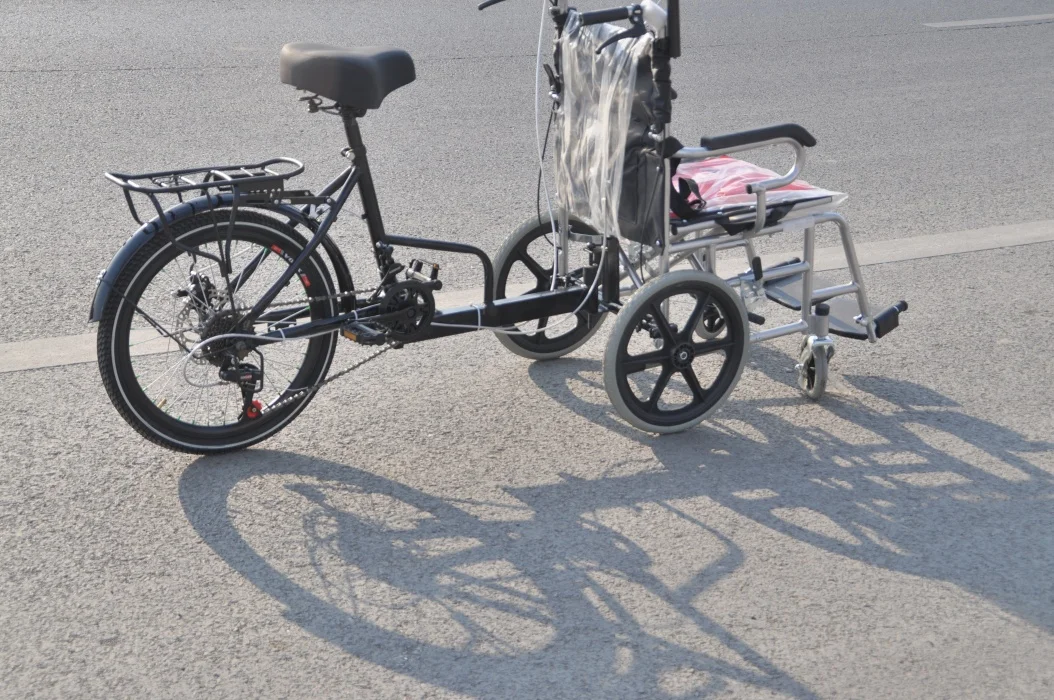 The rear half of the wheelchair bycicle rehabilitation disabled  riding  convenient for riding20-inch disc brake shifting