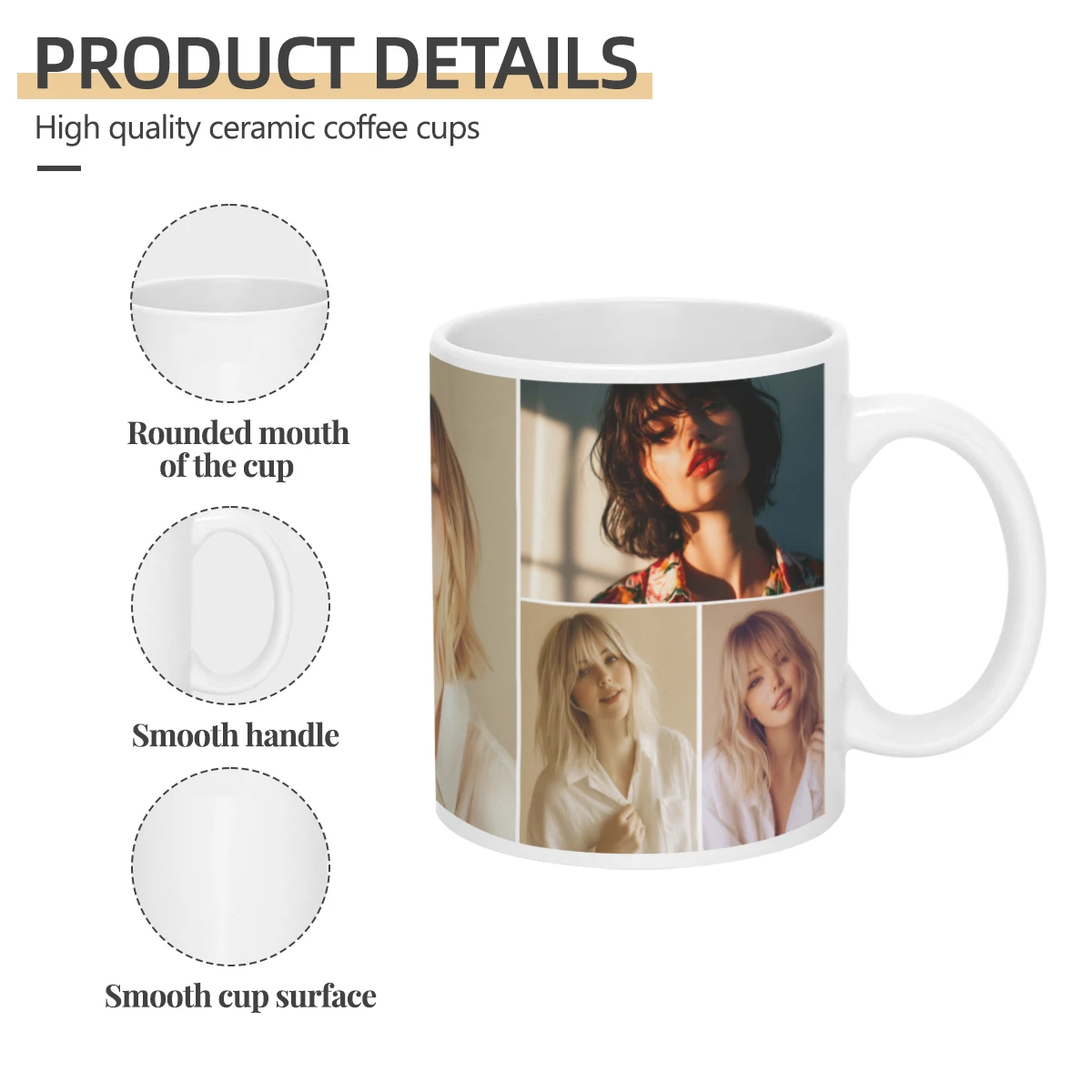 Customized mug with large capacity Personalized cup with picture text name  personalized gift view 5