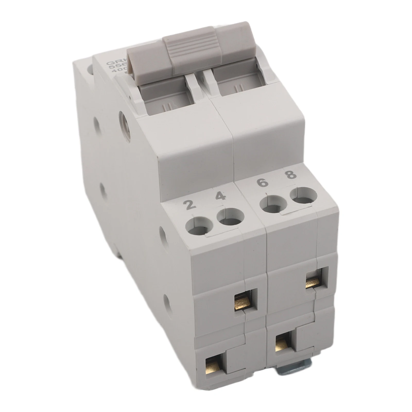 2P 63A 400V Dual Power Manual Transfer Switch Latching Circuit Breaker For RV Home Generator DI/N Rail Mounting Electrical Safet
