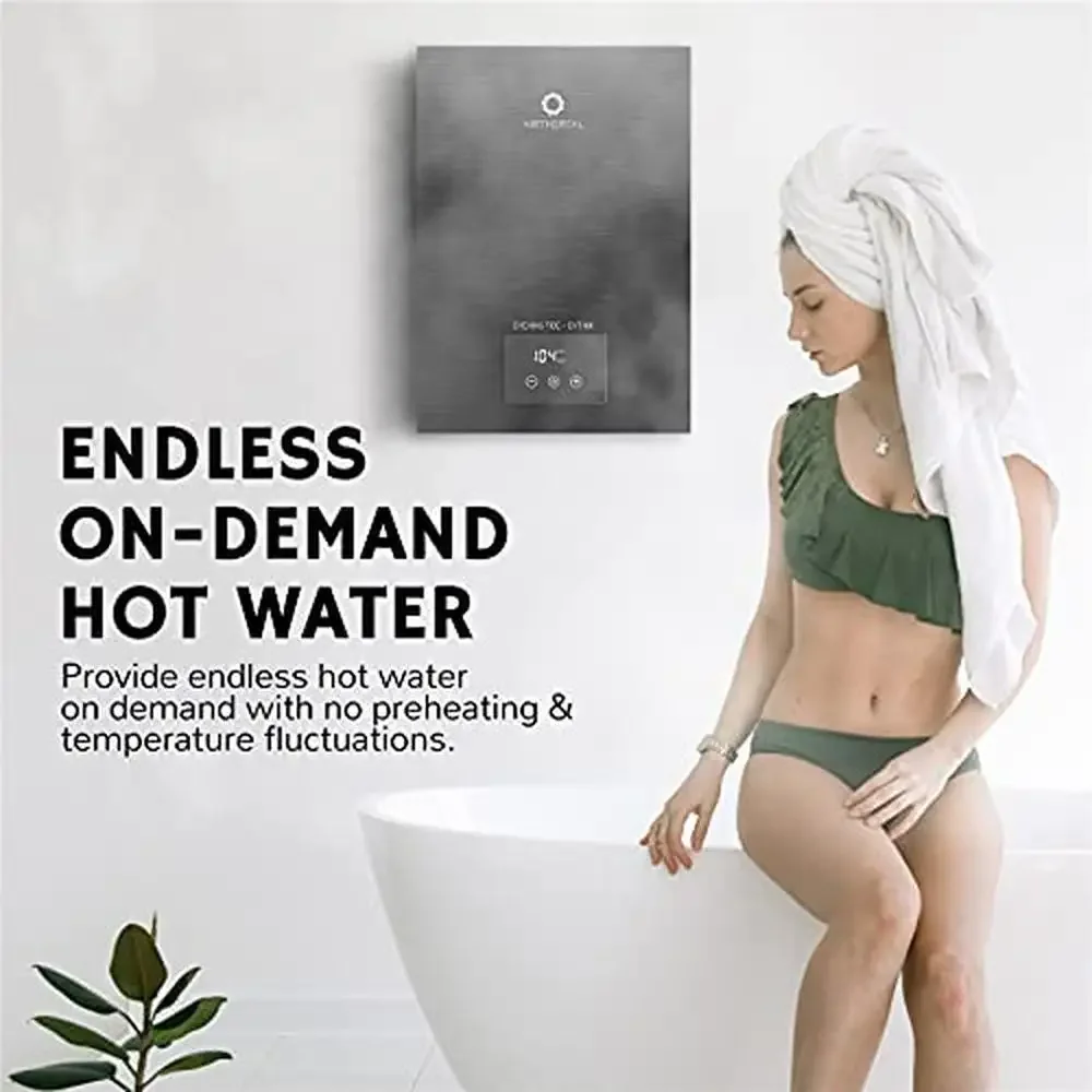 Electric Tankless Water Heater 18kW 240V On-Demand Hot Water Space-Saving Energy-Saving Safe Operation