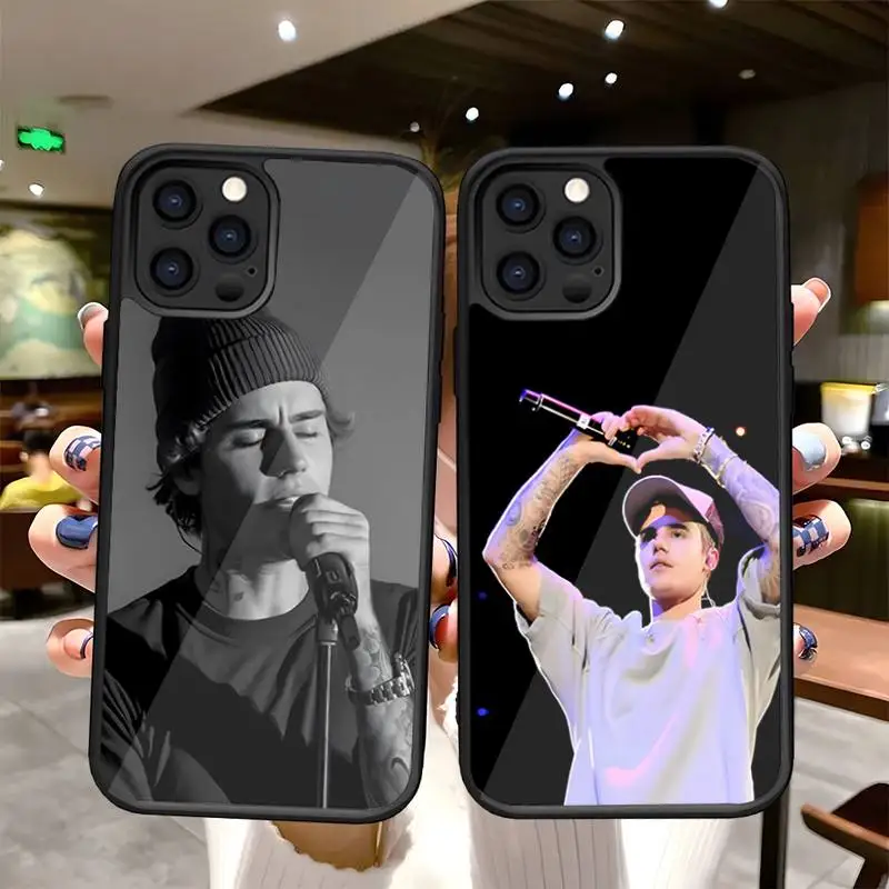 Hot Singer Justin Bieber Phone Case PC+TPU For Iphone Apple 12 Pro Max 14 11 13 Mini 6S 7 8 Plus X Xs XR Shockproof Back Cover