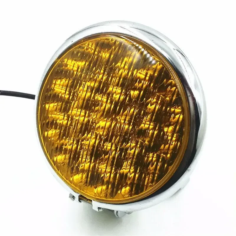 

Янтарная 5-дюймовая светодиодная фара для мотоцикла Cruiser Chopper Bobber Cafe Racer Old School