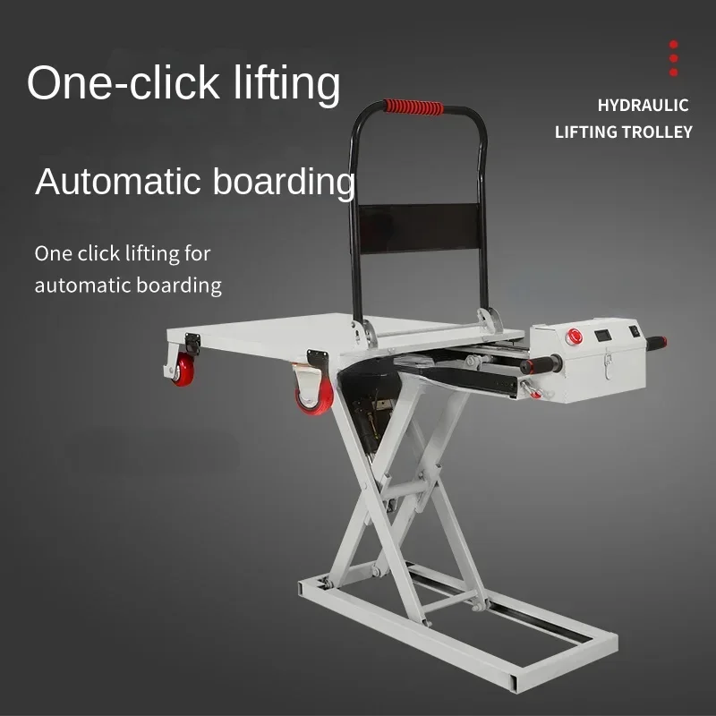 

Good price Mobile Up And Down Electric Handling Vehicle, Lifting And Pulling Cargo Handcart, Folding Flatbed Truck, Cargo Troll