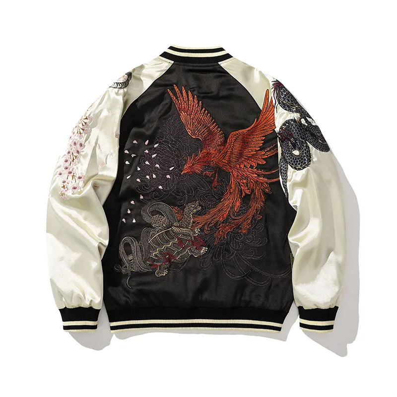 MAIDANGDI Autumn winter China-Chic new Chinese style heavy industry quadruped embroidery coat men couple splicing autumn jacket