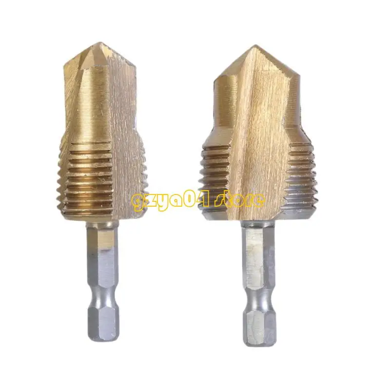 K3KD Pipe Lifting Stepped Drill Bit for 1/2" 3/4" Pipes 1/4 Shank
