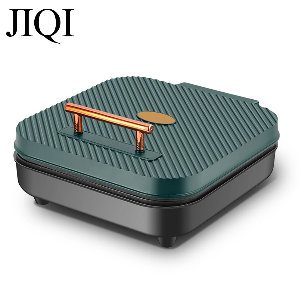 JIQI Household Double-sided Heating Machine Electric Baking Pan Crepe Pancake Maker BBQ Tool Frying Pan Bakeware Mini Skillet