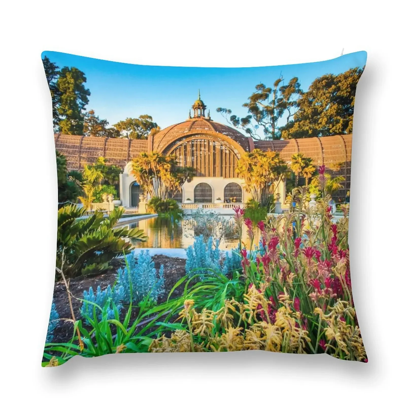 San Diego Botanical Building Balboa Park Throw Pillow Cushion Cover christmas supplies pillow