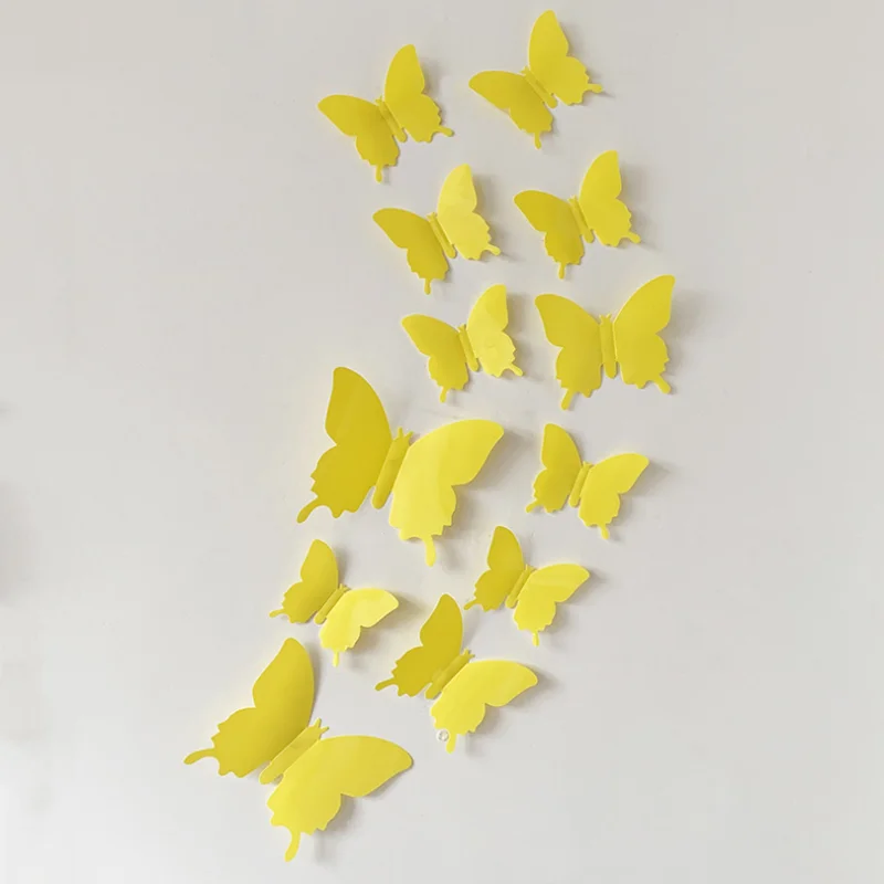 Three-dimensional Simulation Butterfly Wall Stickers Plastic PVC Creative DIY Decoration Festival Wedding Refrigerator Stickers
