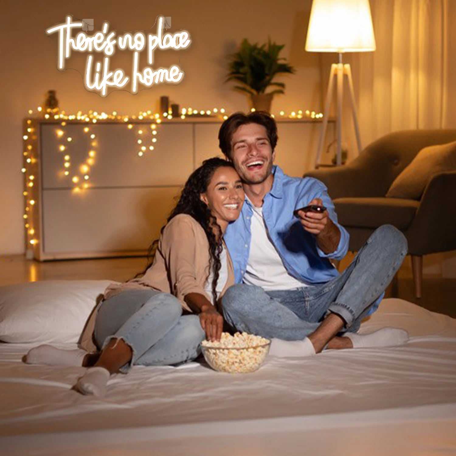 لا يوجد مكان مثل علامات النيون للمنزل لديكور الحائط أضواء LED غرفة الديكور لغرفة النوم المنزل حفلة عيد ميلاد مصباح USB مخصص