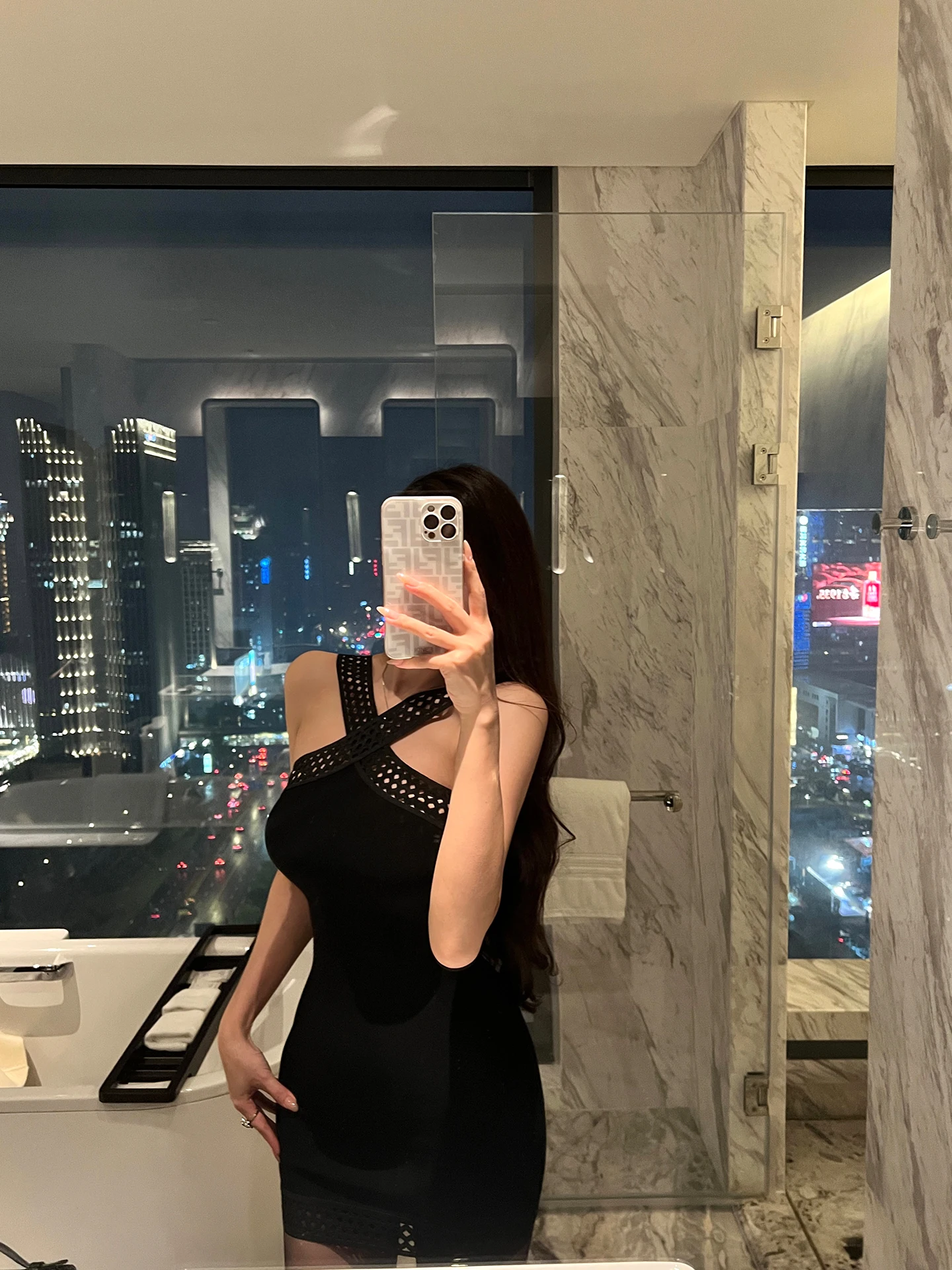 

Cross Splicing Hollow out Elastic Hemp Slimming Dr Ele Sle Bodycon Skirt No Brand Ladies' Dr for Banquet