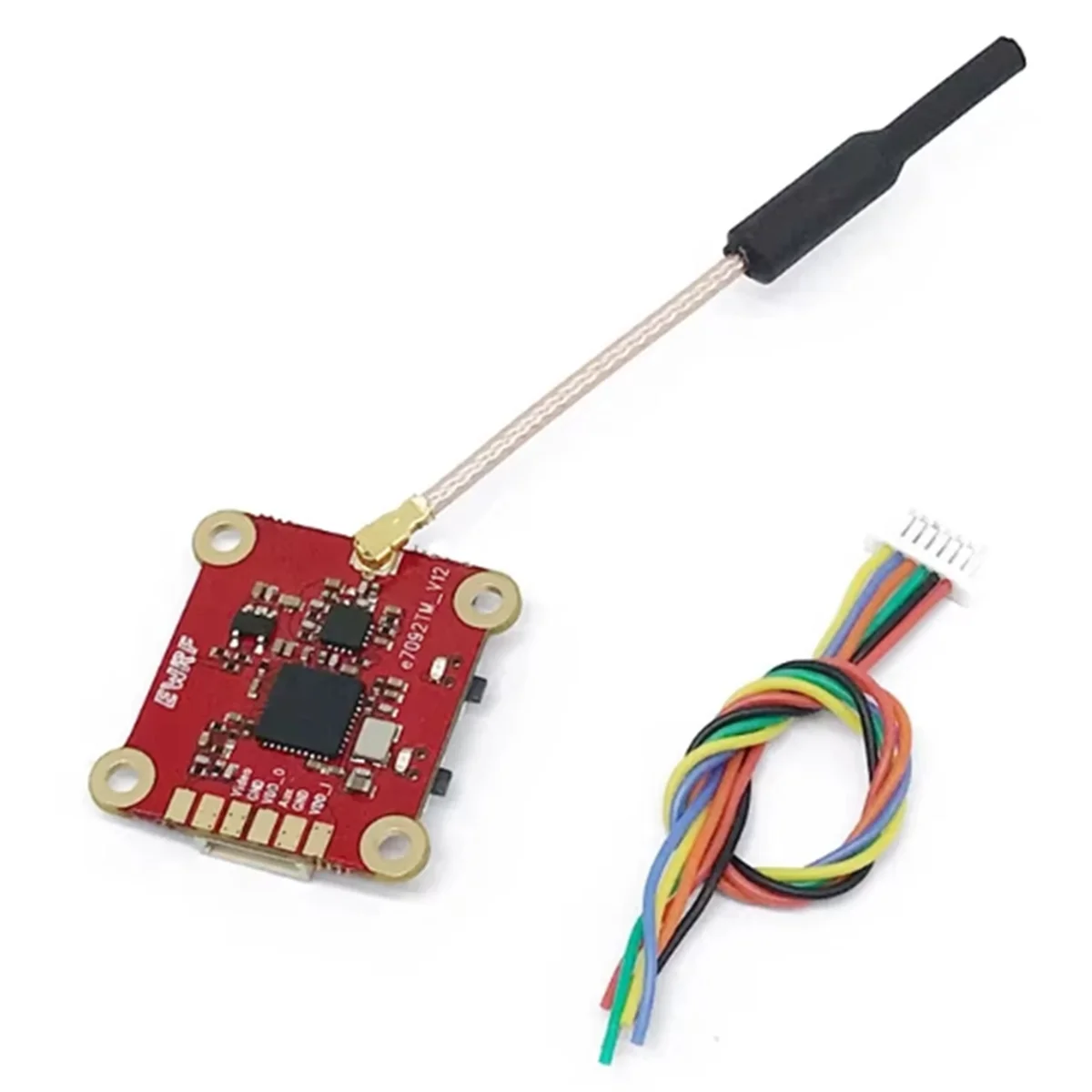 جهاز إرسال EULM Ewrf 5.8G 40CH 25mW/200mW/500mW جهاز إرسال فيديو قابل للتحويل 20X20mm يدعم الصوت الذكي لطائرة صغيرة بدون طيار