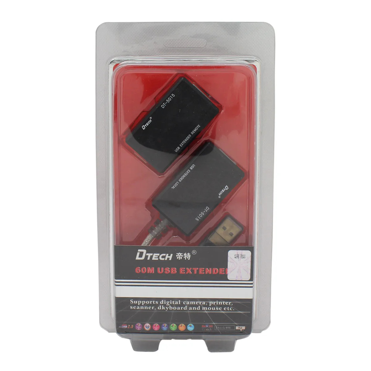 DTECH 60M HDMI to RJ45 익스텐더 CAT6를 통한 1080P HDMI USB 익스텐더