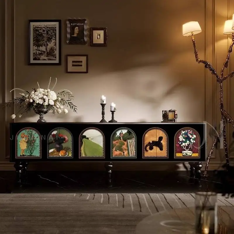 

Black Decoration Tv Cabinet Living Room Modren Nordic Storage Tv Cabinet Apartments Luxury Fernseher Tisch Furniture Home