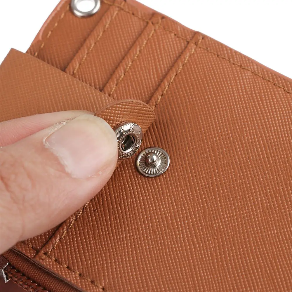 Office Work PU Leather Wallet Keychain Coin Purse ID Card Holder