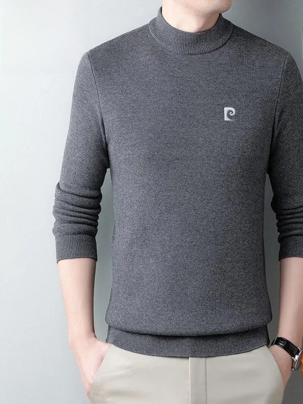 

Мужской шерстяной свитер Pierre Cardin с высоким воротником, утепленный, вязаный, теплый, зимний, модный, повседневный, с длинными рукавами