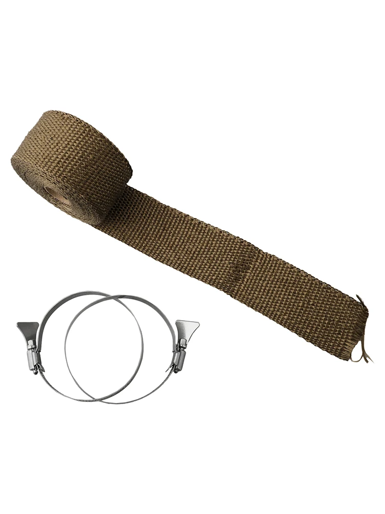 

Tent Fireproof Pipe Wrap 5mx5cm For DIY Tent Stove With Adjustable Clamps Fire Belt Brown Outdoor Accessories