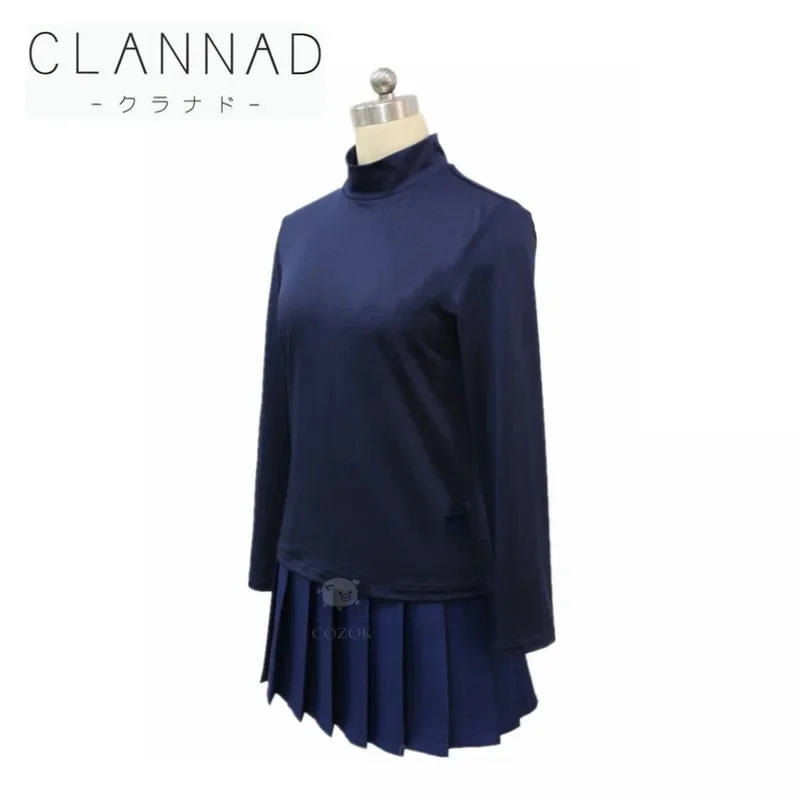 Anime CLANNAD Furukawa Nagisa Winter School Uniforms Dress Skirt Suit Cosplay Costume S-3XL Full Set