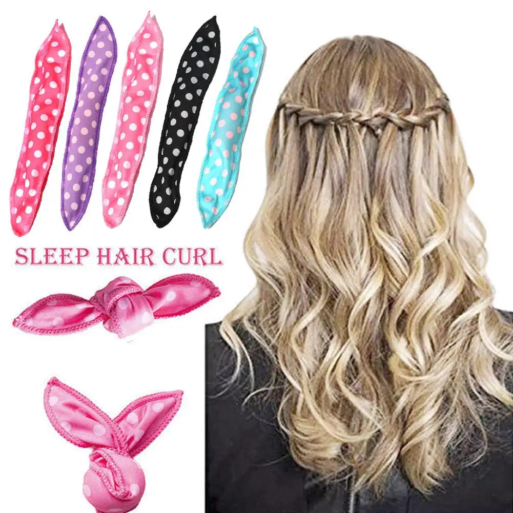 Soft Curlers for Overnight Heatless Curls, No Heat Foam Rollers for Long Hair,Satin Sponge Curlers Styling Tool Hair Access Z7G8