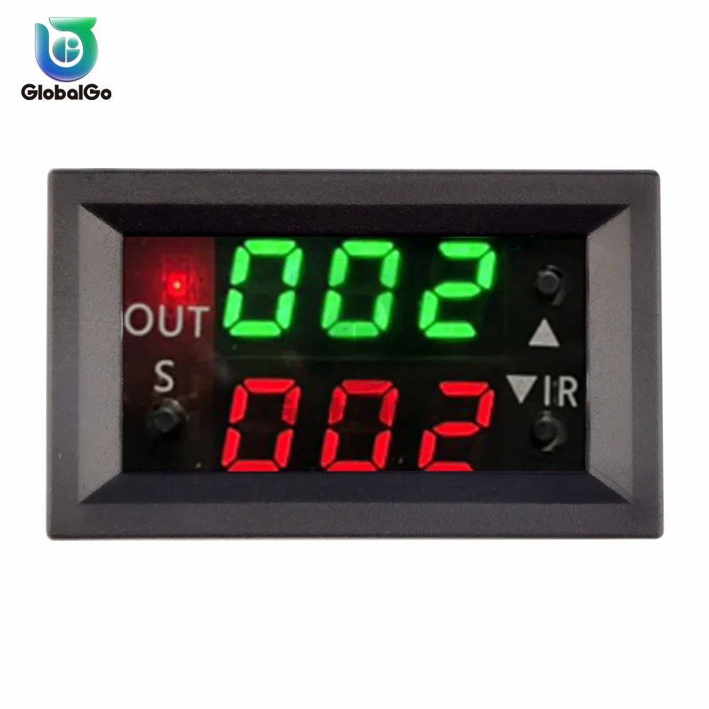 12V Delay Double Display Digital Time Relay Module Digital Time Delay Relay LED Display Cycle Timer Control Switch Module