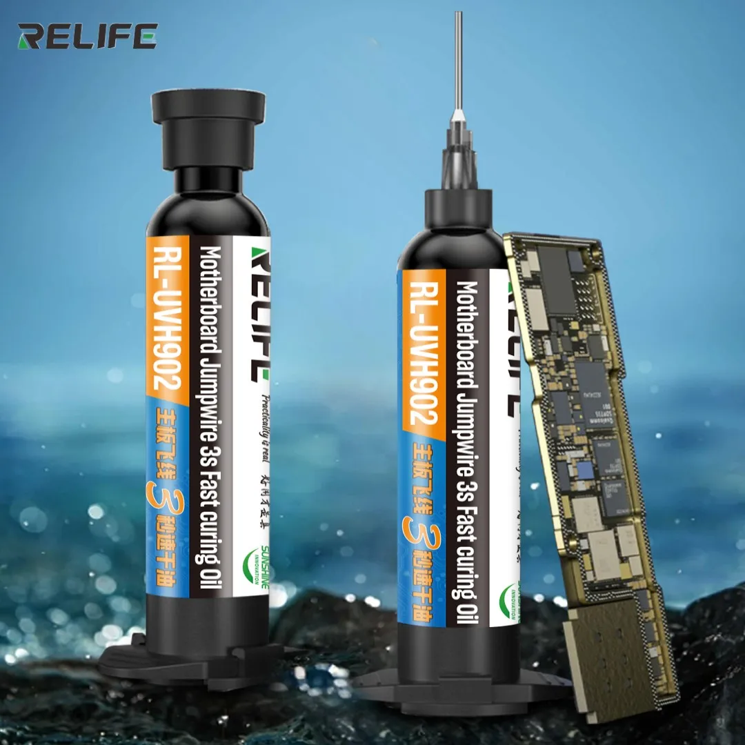 RELIFE Motherboard Flying Line 3 Seconds Quick Dry Oil Jumping Wire UV Quick-Drying Curing Solder Mask Ink For Phone Repair Tool