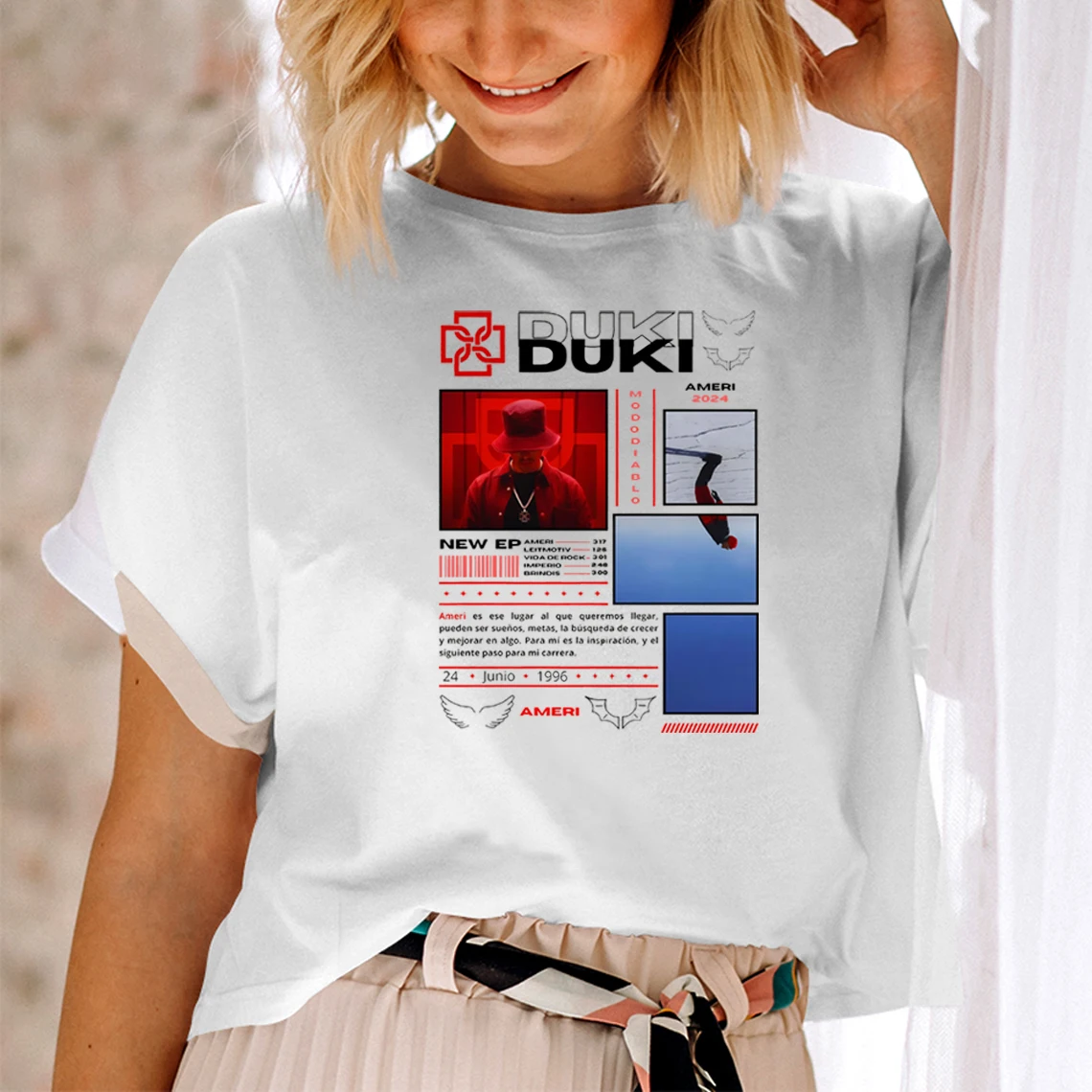 Rapper Duki ADA Tour 2024 T-shirt Rap Hip Hop Streetwear Y2k Unisex Vintage Mode Korte Mouw Duki ADA Tour 2024 merch