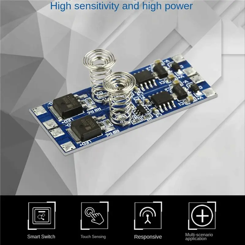 DT17 2X Smart LED Light Dimmer Touch Switch, DC 5-24V 8A Capacitive Sensor Module, Touch Sensor Switch for Cabinet Wardrobe