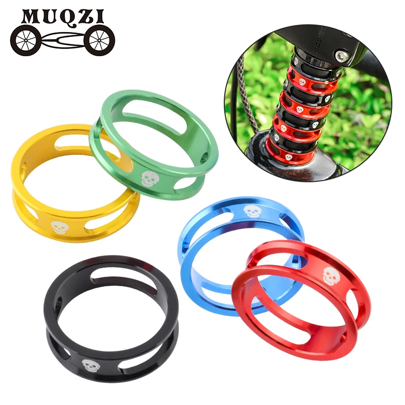 MUQZI Fork Washer 10mm CNC Bike Headset Spacer For 1-1/8 inch 28.6mm MTB BMX Road Bicycle Fork Washer