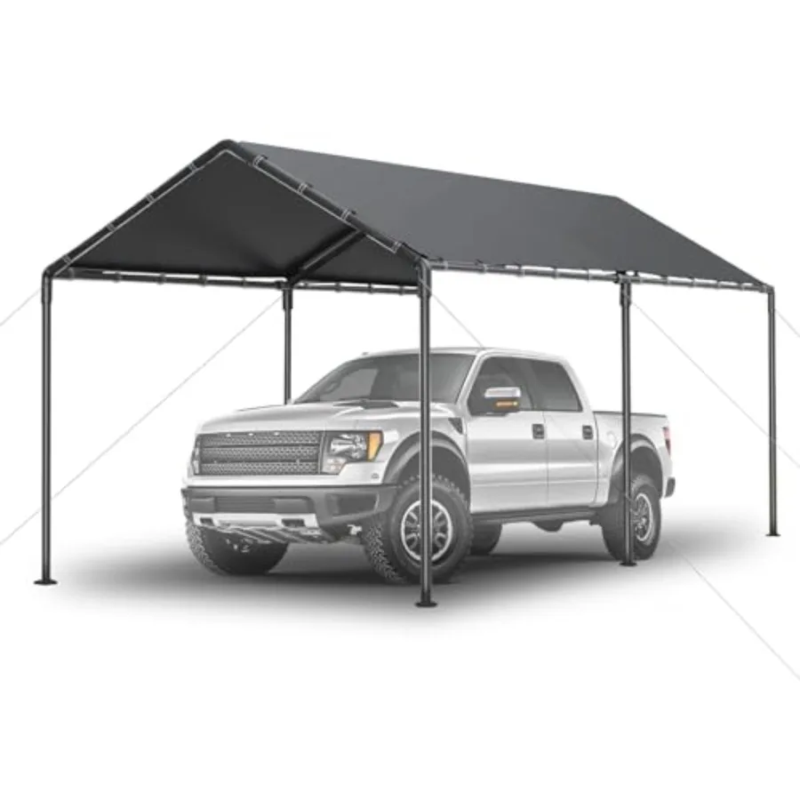 

Открытый Carport 10x20ft сверхмощная автомобильная палатка портативный гаражный навес для хранения сарай всесезонная брезентовая палатка для защиты автомобиля на открытом воздухе