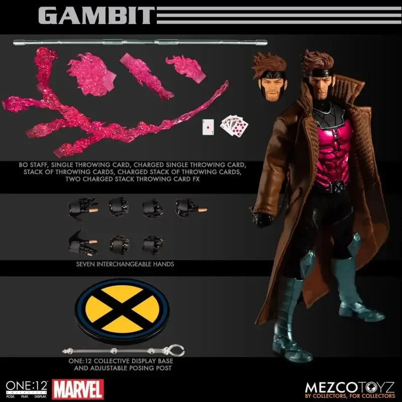 In Stock Original Mezco ONE:12 Gambit Anime Action Collection Figures Model Toys Gifts for Kids