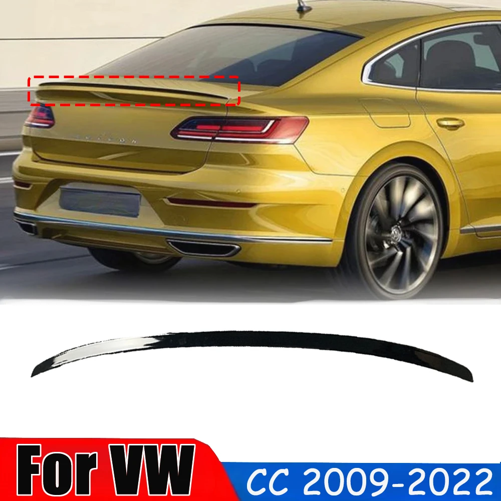 For Volkswagen CC 2009-2022 Rear Trunk Spoiler High Quality ABS Car Rear Tail Wing Ari Spoiler Diffuser Automotive Accessories