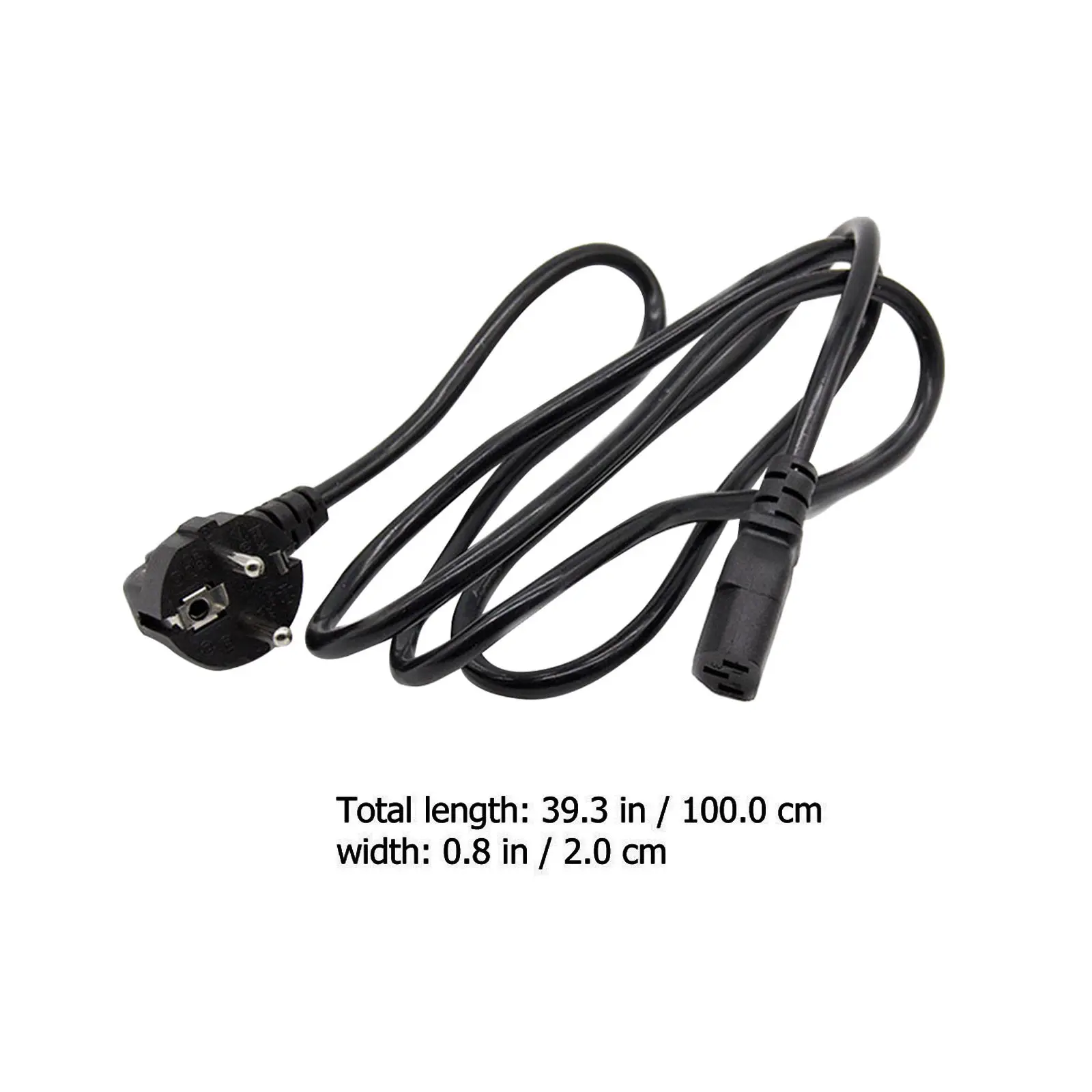 Power Prong 1 Meter Heat Resistant PVC Copper Rice Cooker TV Replacement Electrical Cable Universal Appliance Cord