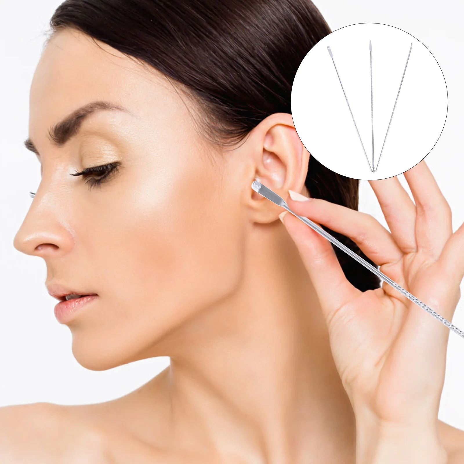 

15Pcs Stainless Ear Cleaning Tools Effective Wax Removal Itching Relief Massage Ear Canal Stylish Set Stainless