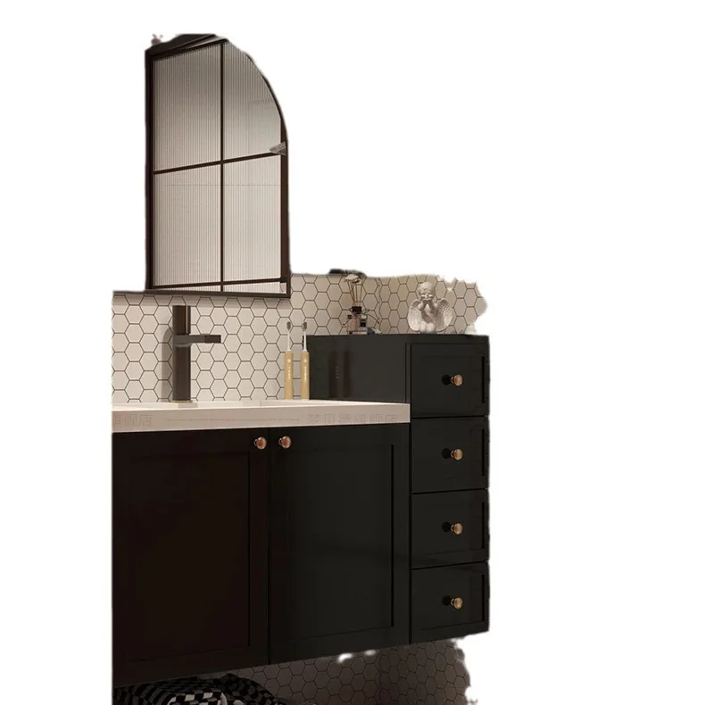 

Дубовый светлый роскошный шкаф для ванной комнаты, комбинированный умывальник для ванной комнаты во французском стиле ретро