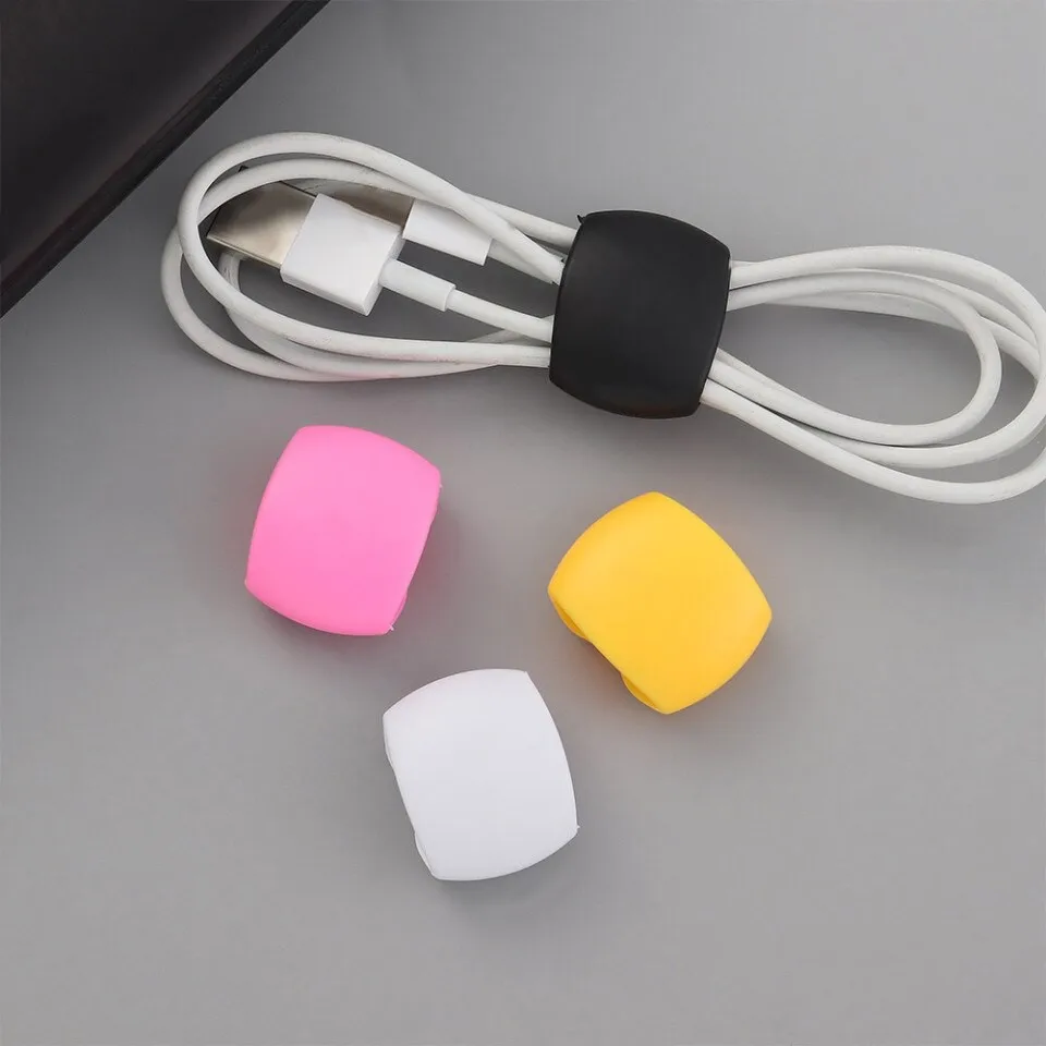 【Fast Ship】1Pc Cable Organizer Cable Manager Silicone Buckle For Earphone Cord/Charging Cable Cable Clips