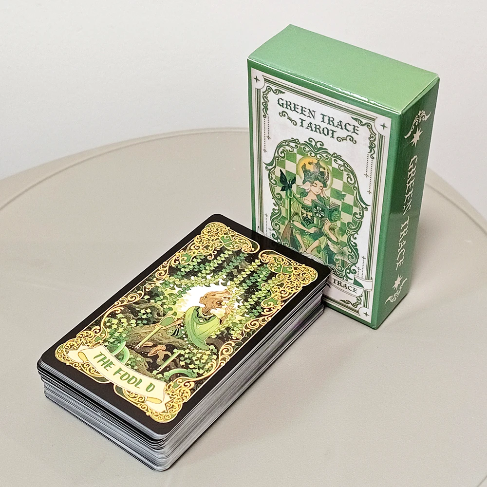 Green Trace Tarot - Story-Driven Deck 10.3*6cm, Mystical Divination, Spiritual Guidance 78 Pcs Tarot Cards Based on RWS