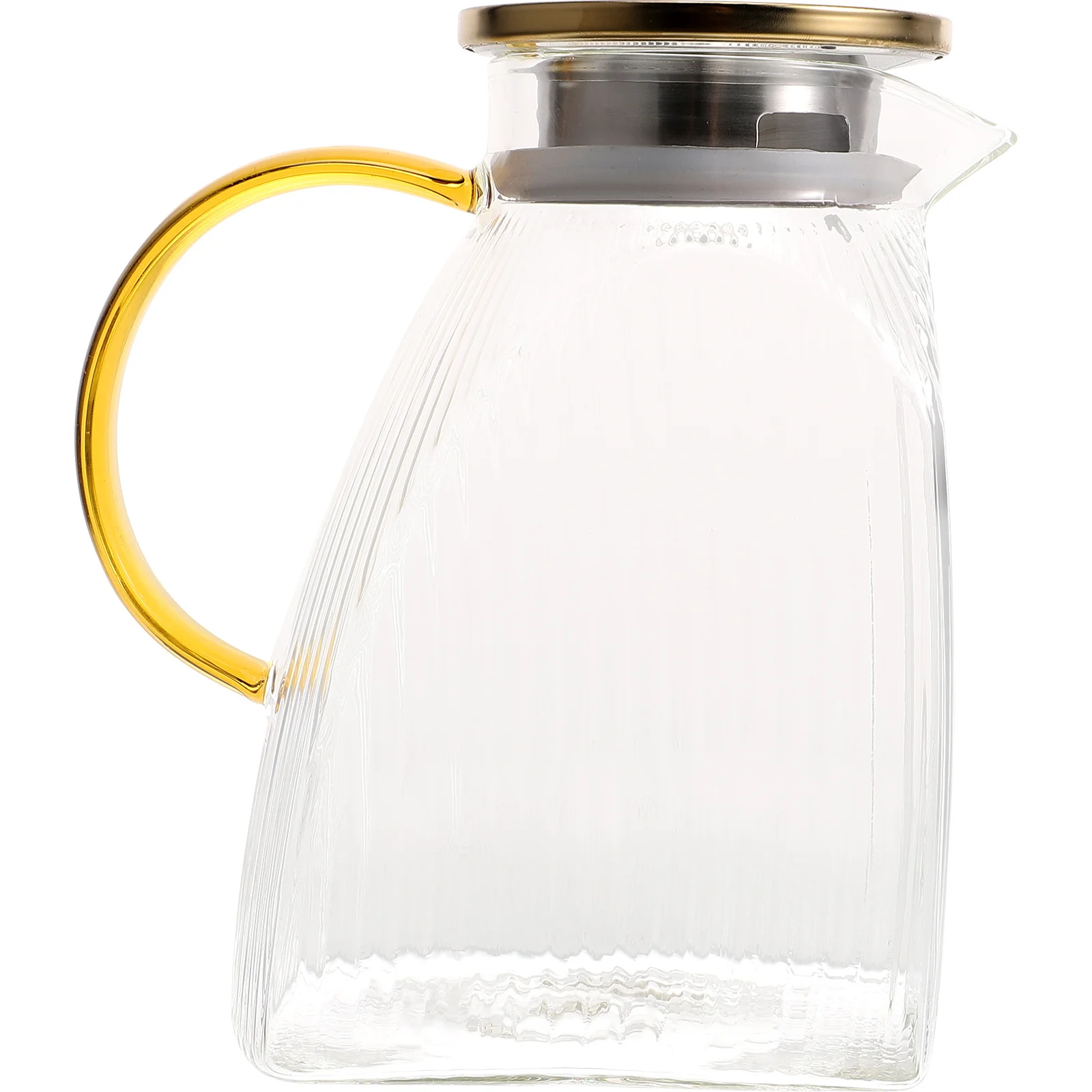 

Glass Water Pitcher Large Capacity Cold Water Kettle Transparent Refrigerator Side Door Beverage Jug Heat Resistant