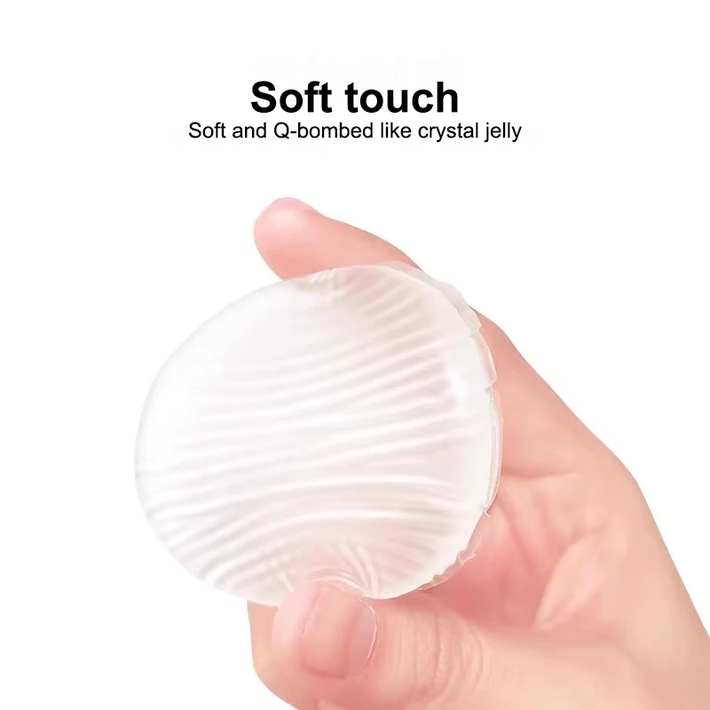 Éponge bouffante de poudre en Silicone souple en forme de goutte d'eau, pour fond de teint cosmétique pour le visage, BB crème, sans poudre, outil de maquillage pour manger