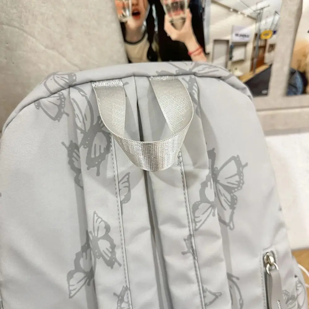 Tragbarer kleiner Schmetterlingsrucksack im koreanischen Stil, einfarbig, mit Reißverschluss, Schultertasche, Handtasche, Fitness-Freizeitrucksack für Outdoor-Aktivitäten. – Detail 7
