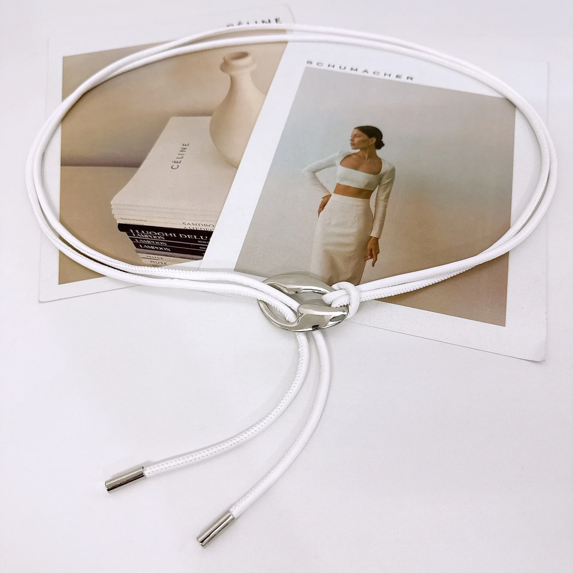 Nuevo cinturón anudado con hebilla de Metal dorado para mujer, cinturones largos de cuero Pu para mujer, vestido, abrigo, faja con correas decorativas