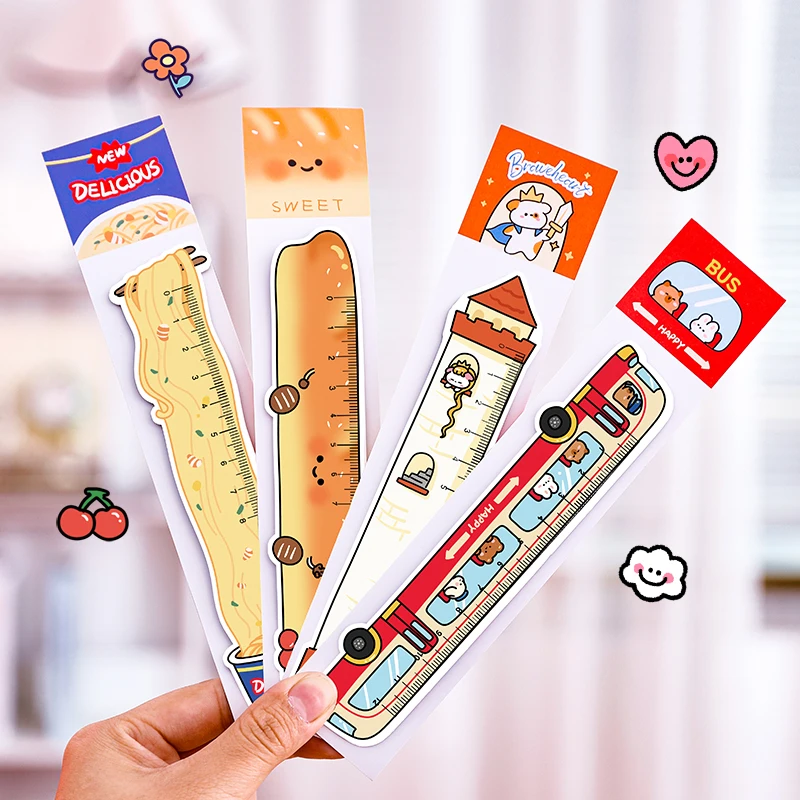 1PCS Creativity 12CM Magnetism Ruler School Study DIY Stationery Drawing Office Supplies